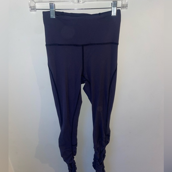 lululemon athletica Pants - Lululemon Ready To Rulu Leggings Cadet Blue Women's Size 4 Ruched Leggings -J